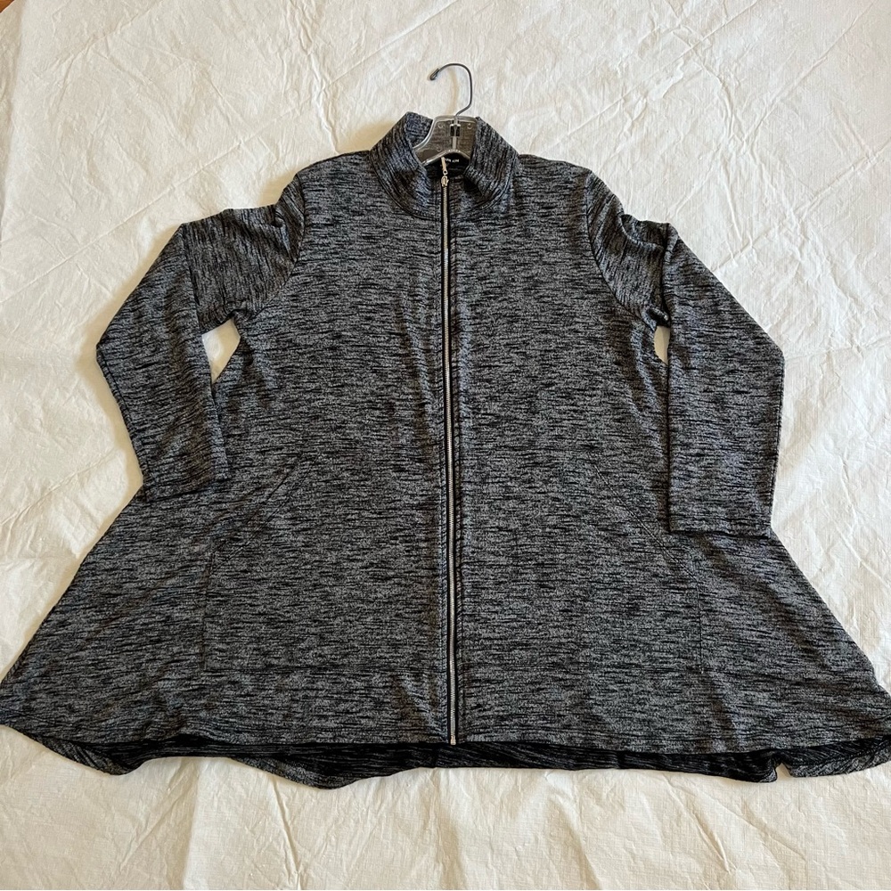 Sun Kim Oversized Marble Knit Whimsy goth Sweater Dress Size Small Pockets Retro